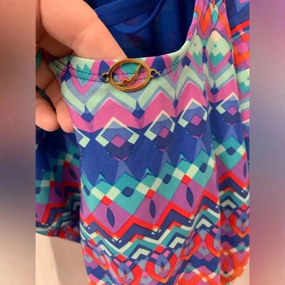 Women’s JANTZEN FARAH One Piece Crisscross Shirred Sides Swimsuit Size 8 EUC - Picture 7 of 9